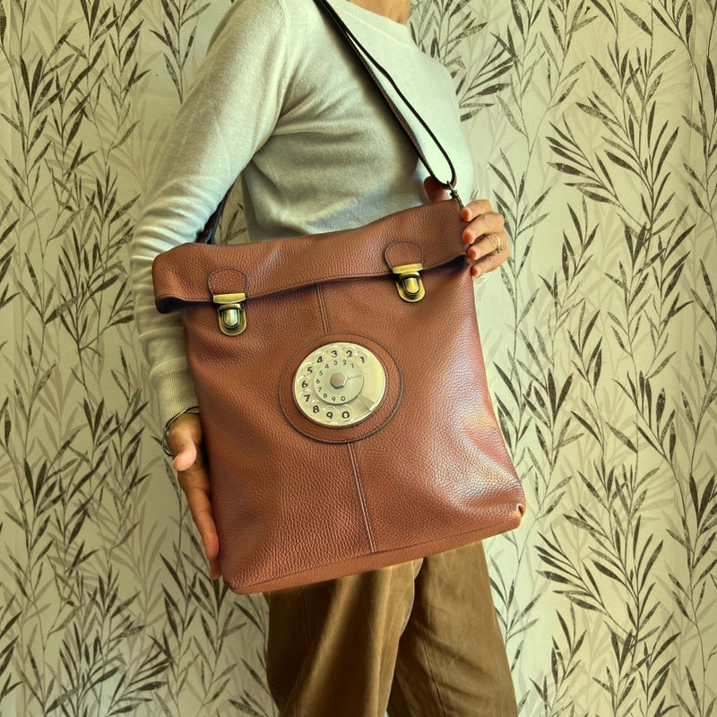 Zaino Flat phone bag caramello