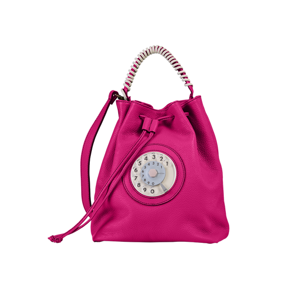 Bucket phone bag fuchsia