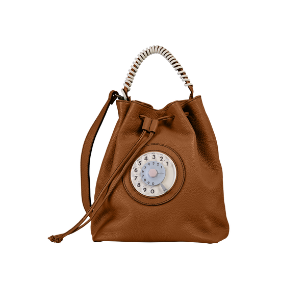 Bucket phone bag caramello