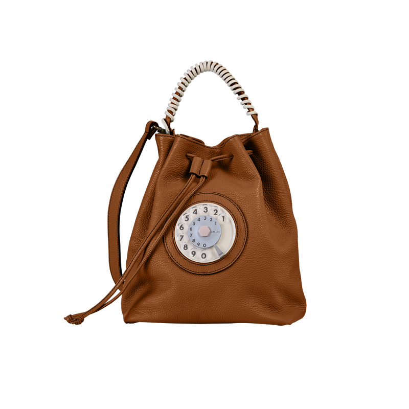 Bucket phone bag caramello