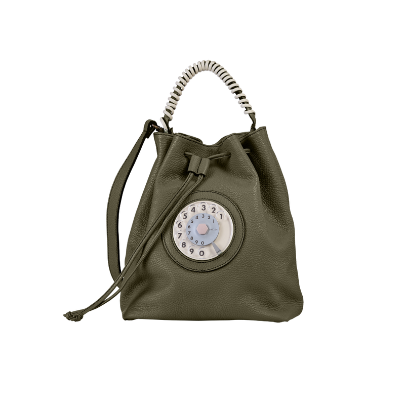 Bucket phone bag verde oliva
