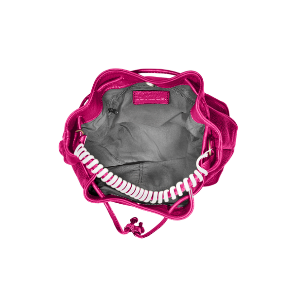 Bucket phone bag fuchsia