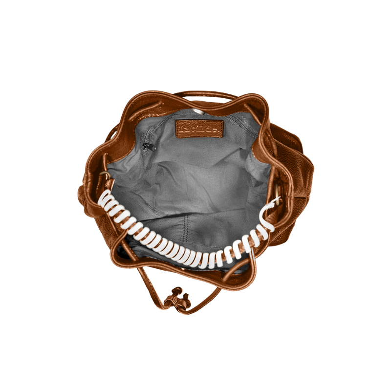Bucket phone bag caramello