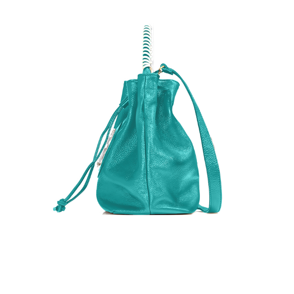Bucket phone bag turchese