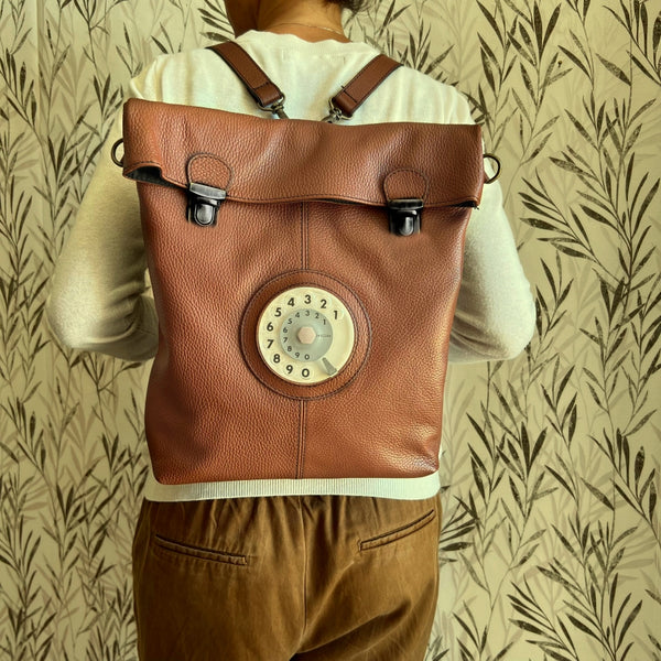 Zaino Flat phone bag caramello