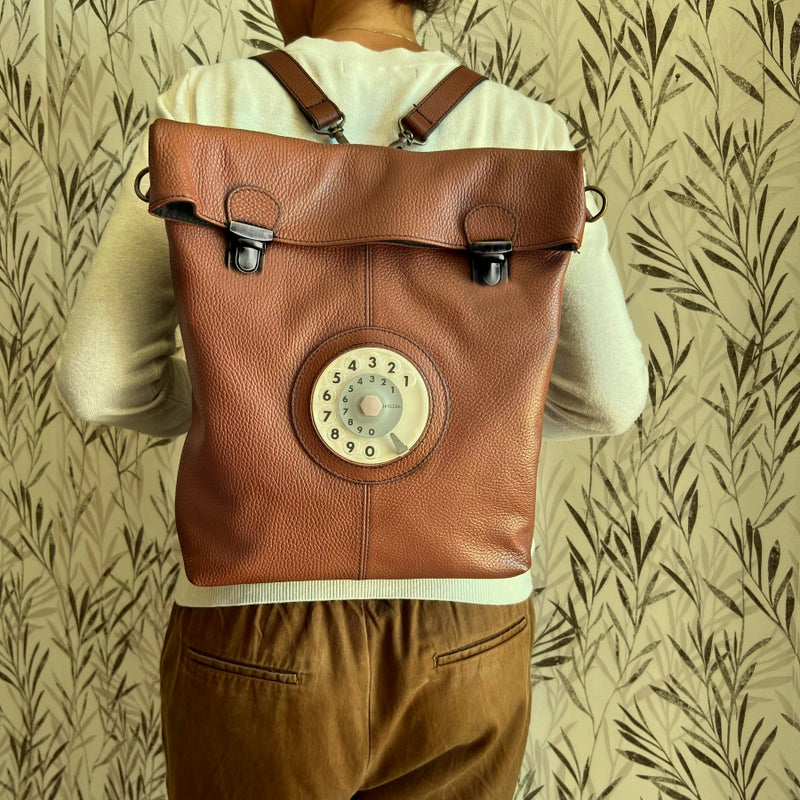 Zaino Flat phone bag caramello