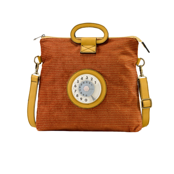 Emma phone bag senape e arancio