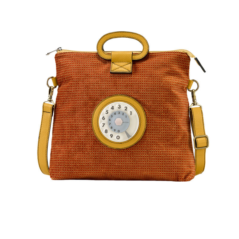 Emma phone bag senape e arancio