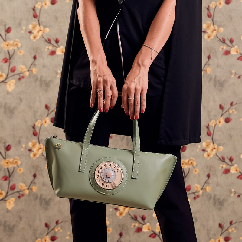 Handbag with phone pocket deals