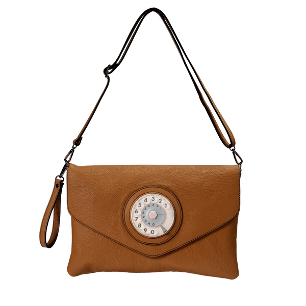 Letter phone bag caramello