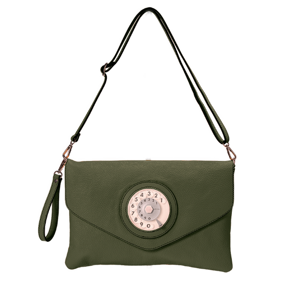 Letter phone bag verde oliva