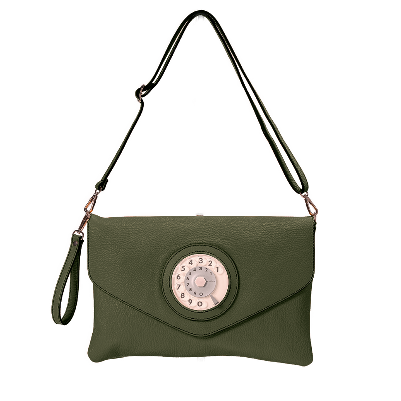 Letter phone bag verde oliva