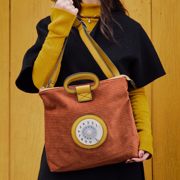 Emma phone bag senape e arancio