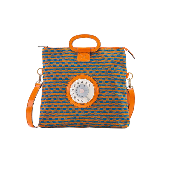 Emma Phone Bag orange and blue