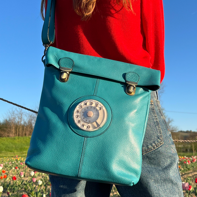 Zaino Flat phone bag turchese