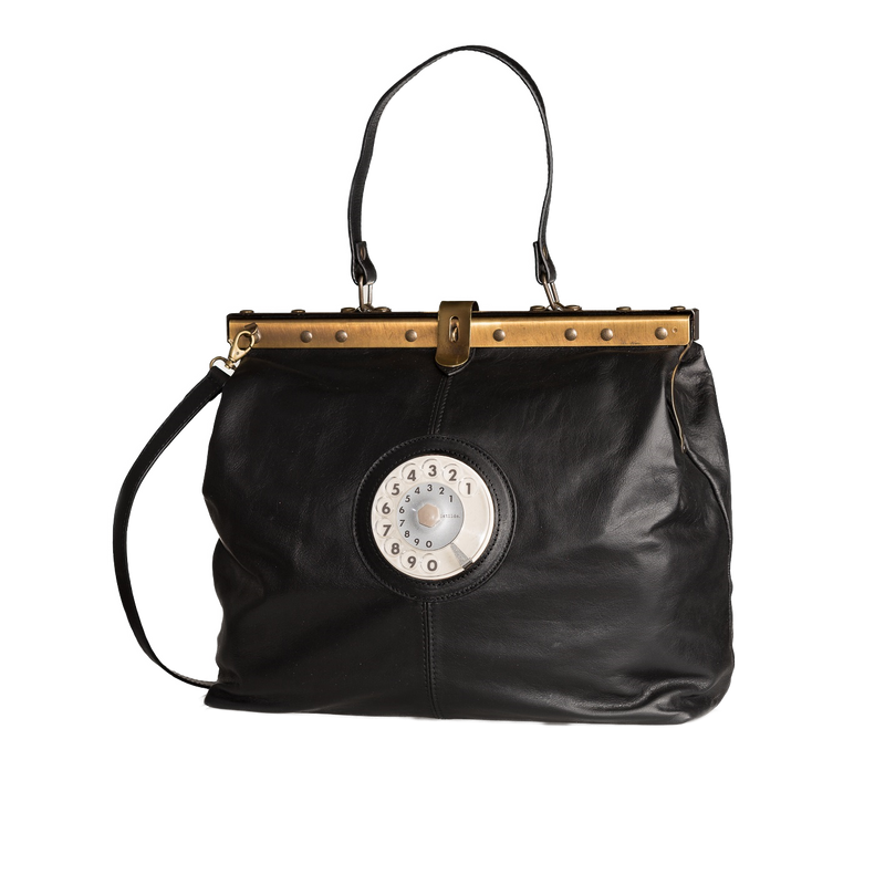 Mary phone bag pelle nero